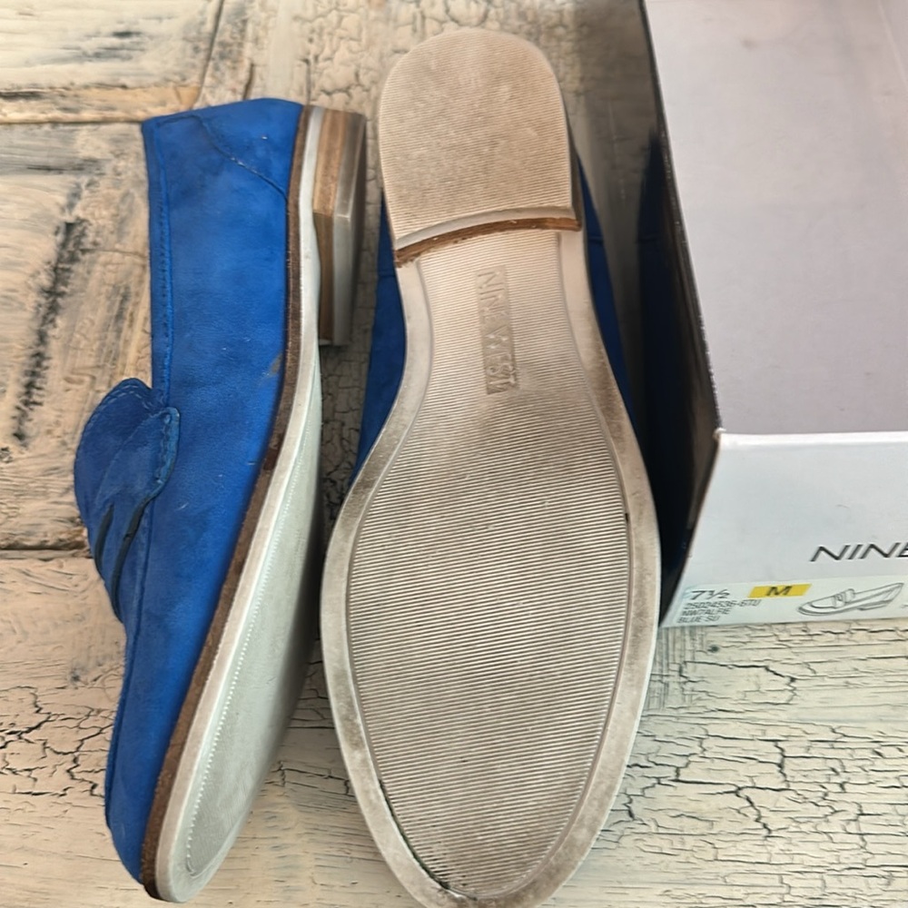 Nine West blue suede loafer 7.5 - Picture 4 of 6